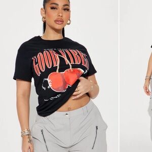 NIB good vibes fashion nova tee